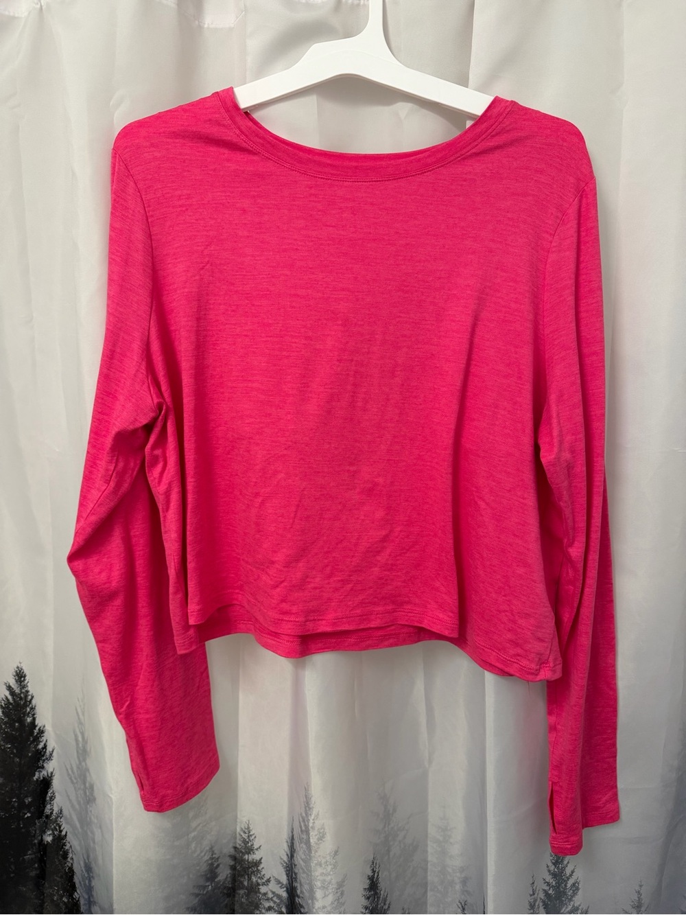 Danskin Hot Pink Long-Sleeve Crewneck Top